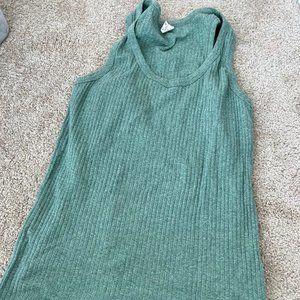 Kate Quinn Green Marled Mama Large Organic Cotton Tank Top